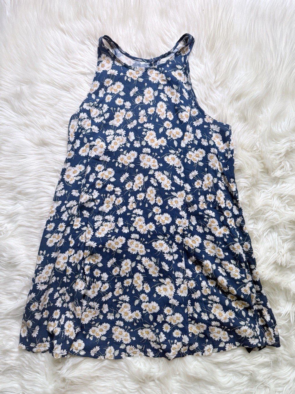 Abercrombie & Fitch Daisy Floral Print Sleeveless Sundress Blue Size Medium